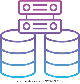 Database vector icon. Can be used for printing, mobile and web applications.