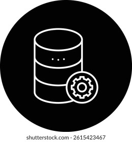 Database vector icon. Can be used for printing, mobile and web applications.