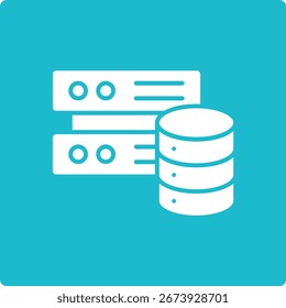 Ícone de vetor de banco de dados. Pode ser usado para impressão, aplicativos móveis e da Web.