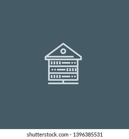 Database vector icon. Database concept stroke symbol design. Thin graphic elements vector illustration, outline pattern for your web site design, logo, UI. EPS 10.