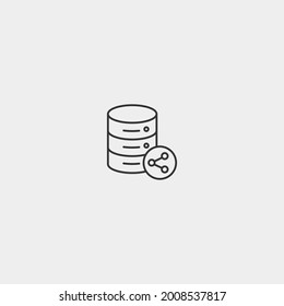 Database vector icon illustration sign