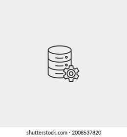 Signo de ilustración de icono de vector de base de datos