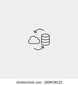 Database vector icon illustration sign