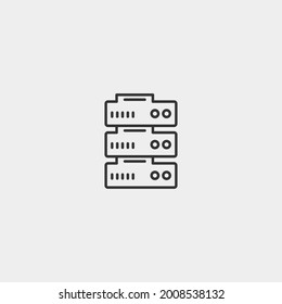 Database vector icon illustration sign