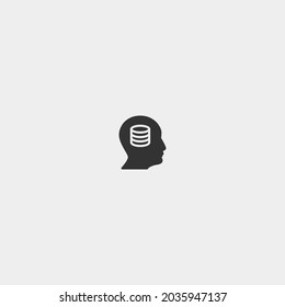 Database vector icon illustration sign