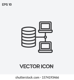 Database vector icon illustration. Ui/Ux. Premium quality.