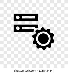 Database vector icon isolated on transparent background, Database transparency logo concept