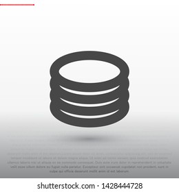 database Vector icon . Lorem Ipsum Illustration design