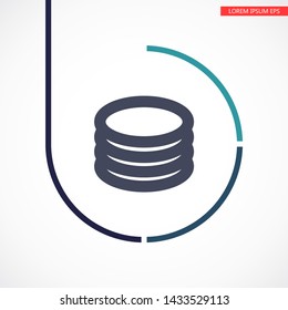 database Vector icon . Lorem Ipsum Illustration design