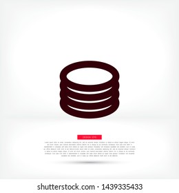 database Vector icon . Lorem Ipsum Illustration design