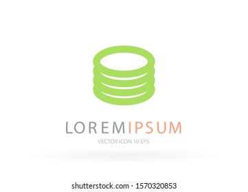database Vector icon . Lorem Ipsum Illustration design