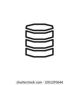 Database vector icon, server storage symbol.