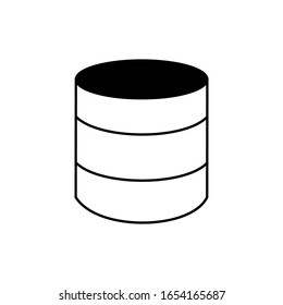 Database vector icon, server storage symbol
