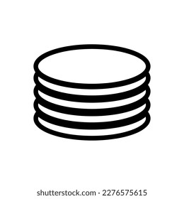 Database vector icon, server storage illustration on white background..eps