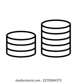 Database vector icon, server storage flat vector illustration for web site or mobile app.eps