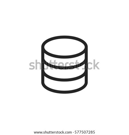 Database vector icon, server storage symbol. Modern, simple flat vector illustration for web site or mobile app