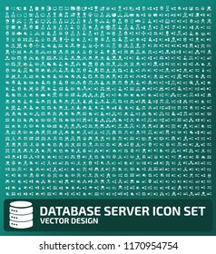 Database vector icon set