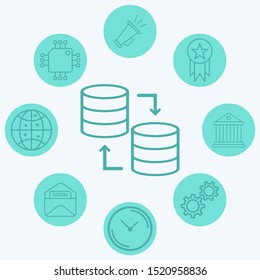 Database vector icon sign symbol