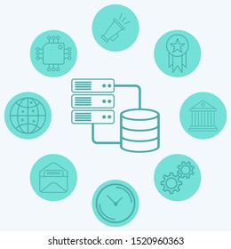 Database vector icon sign symbol