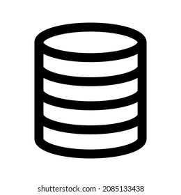 database vector icon solated on white background