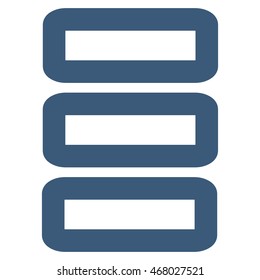 Database vector icon. Style is contour flat icon symbol, blue color, white background.