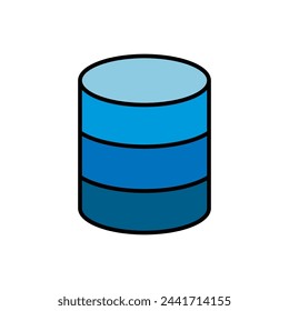 Database vector illustration. Data storage icon.