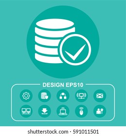 Database Vector Illustration Icon