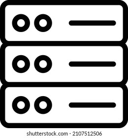 Database Vector illustration on a transparent background.Premium quality symmbols.Stroke vector icon for concept and graphic design. 
