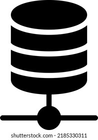 database Vector illustration on a transparent background. Premium quality symmbols. Glyphs vector icons for concept and graphic design.