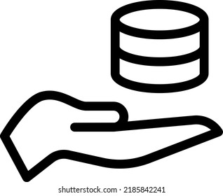 database  Vector illustration on a transparent background.Premium quality symmbols.Stroke vector icons for concept and graphic design.