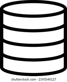 database Vector illustration on a transparent background.Premium quality symmbols.Thin line vector  icon for concept and graphic design.