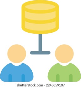 database   Vector illustration on a transparent background. Premium quality symmbols. Line Color vector icons for concept and graphic design. 
