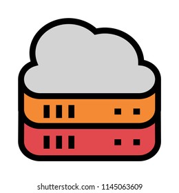 database vector line colour icon