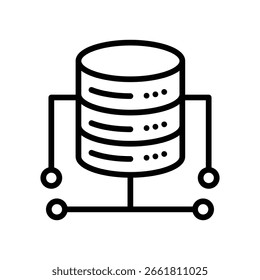 Database Vector Outline Icon. EPS 10 File