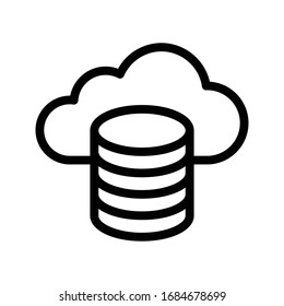 database vector thin line icon 