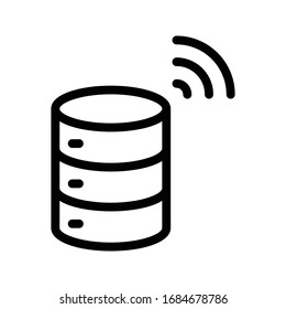 database vector thin line icon 