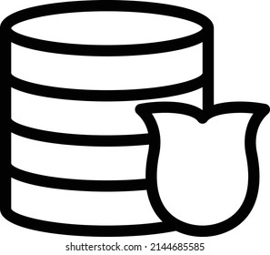 database vector thin line icon