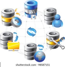 Database - Web Hosting Icons