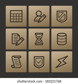 Database web icons, buttons set