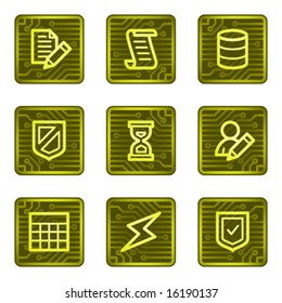 Database web icons, electronics card series