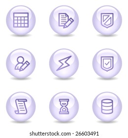 Iconos web de bases de datos, series de perlas brillantes