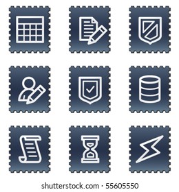 Iconos web de la base de datos,series de sellos navales