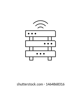 Database, wifi vector icon. Database, wifi vector illustration