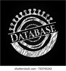 Database written with chalkboard texture