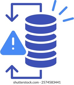 Database Wrong Icon Mixed Vector Illustration