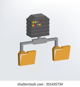 Database,file share design,three dimension,vector