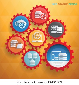 Database,network concept design on clean background,vector