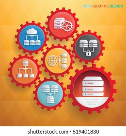 Database,network concept design on clean background,vector