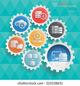 
Database,network concept design on clean background,vector