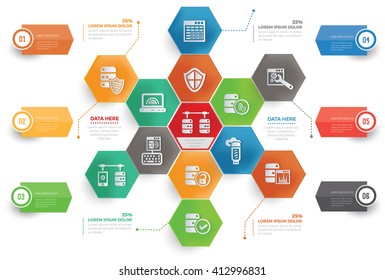 
Database,network concept info graphic design,vector